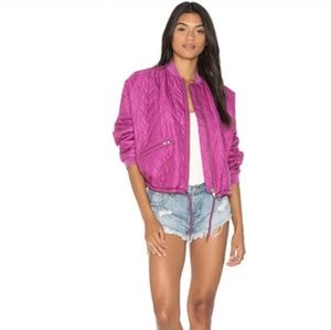 Free people quilted bomber jacket